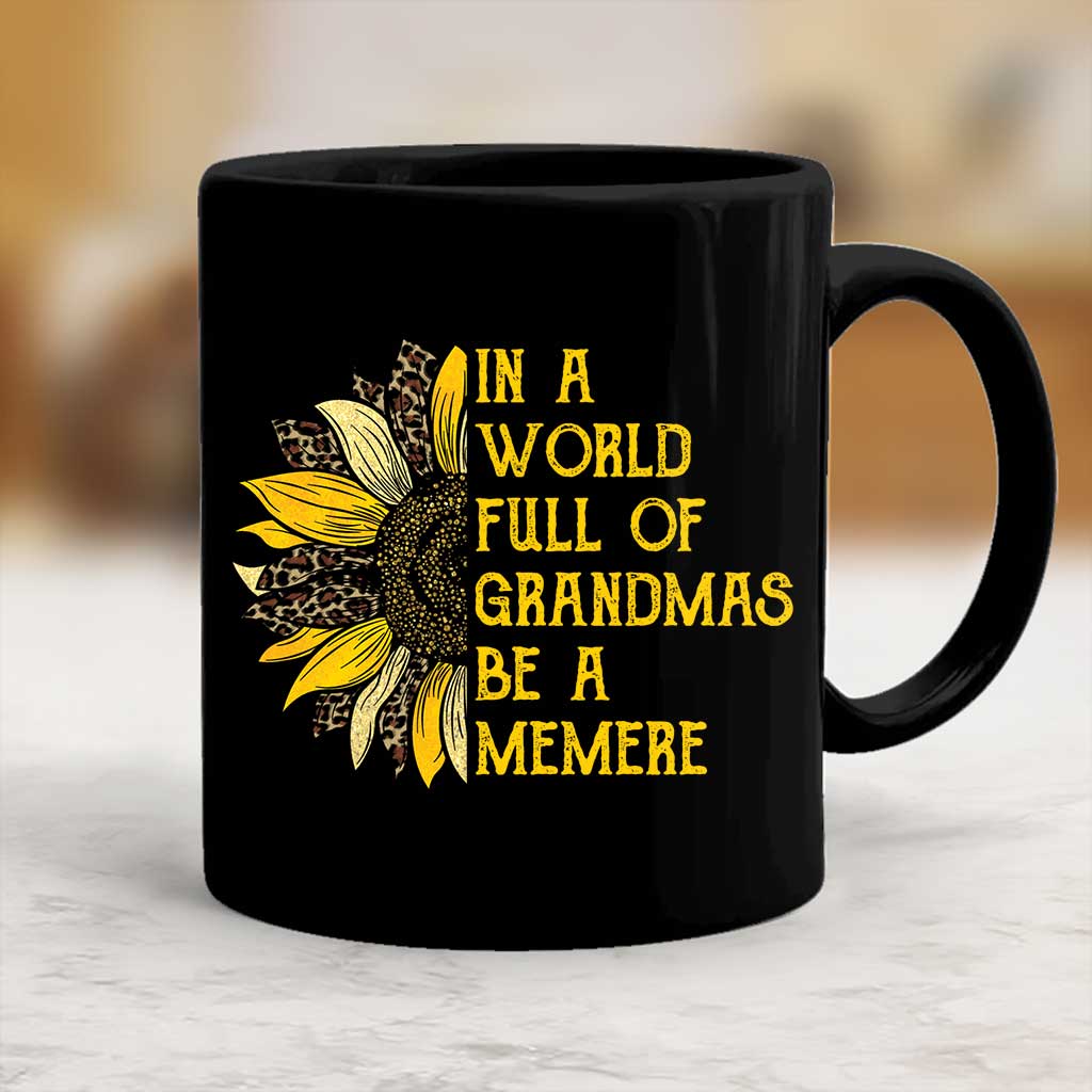 Womens World Full Of Grandmas Be A Memere Leopard - Grandma Mug 0921