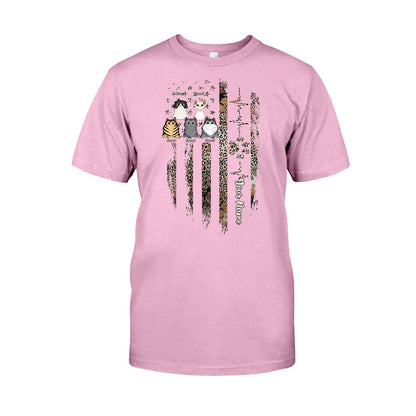 Love My Cats - Personalized Independence Day Cat T-shirt and Hoodie