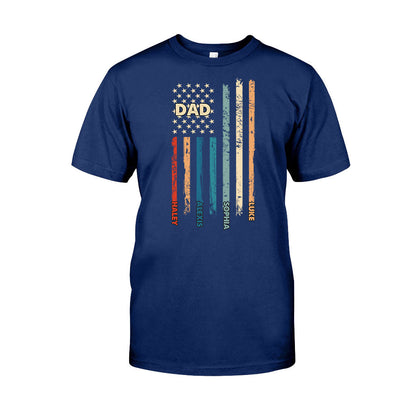 Stars And Stripes - Personalized Independence Day Father T-shirt and Hoodie