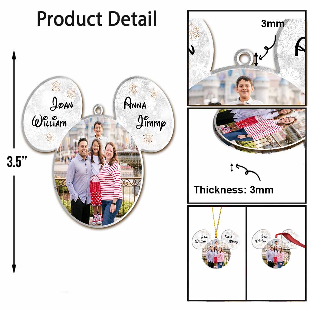You & Me - Personalized Christmas Mouse Ornament (Printed On Both Sides)