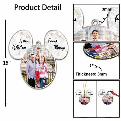 You & Me - Personalized Christmas Mouse Ornament (Printed On Both Sides)