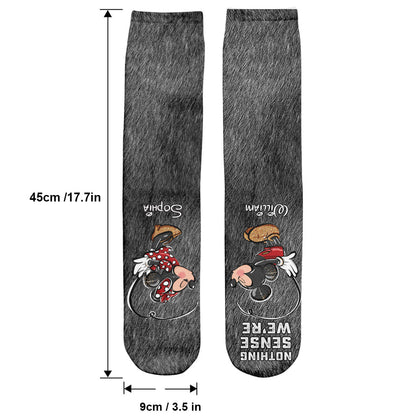 Nothing Makes Sense When We're Apart - Personalized Mouse Socks