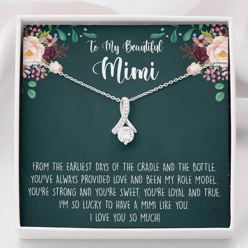 Best Mimi Ever - Grandma Petite Ribbon Necklace 0921