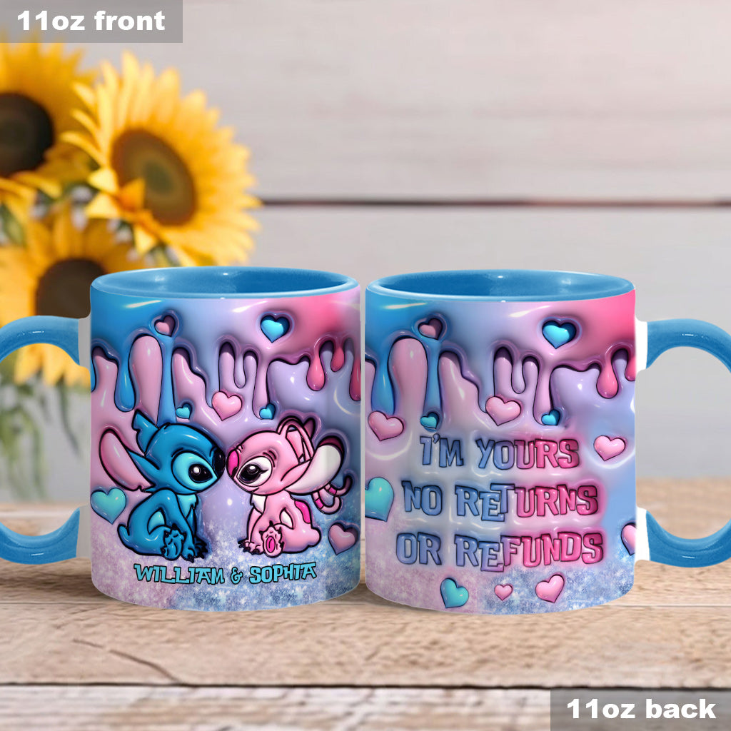 I'm Yours No Returns Or Refunds - Personalized Ohana Accent Mug