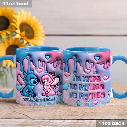 I'm Yours No Returns Or Refunds - Personalized Ohana Accent Mug