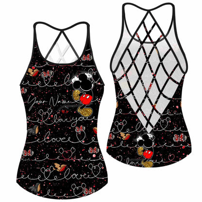 Cute Mouse Ears - Personalized Cross Tank Top