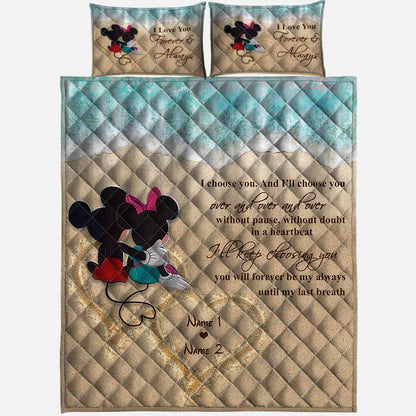 You And Me - Personalized Mouse Quilt Set