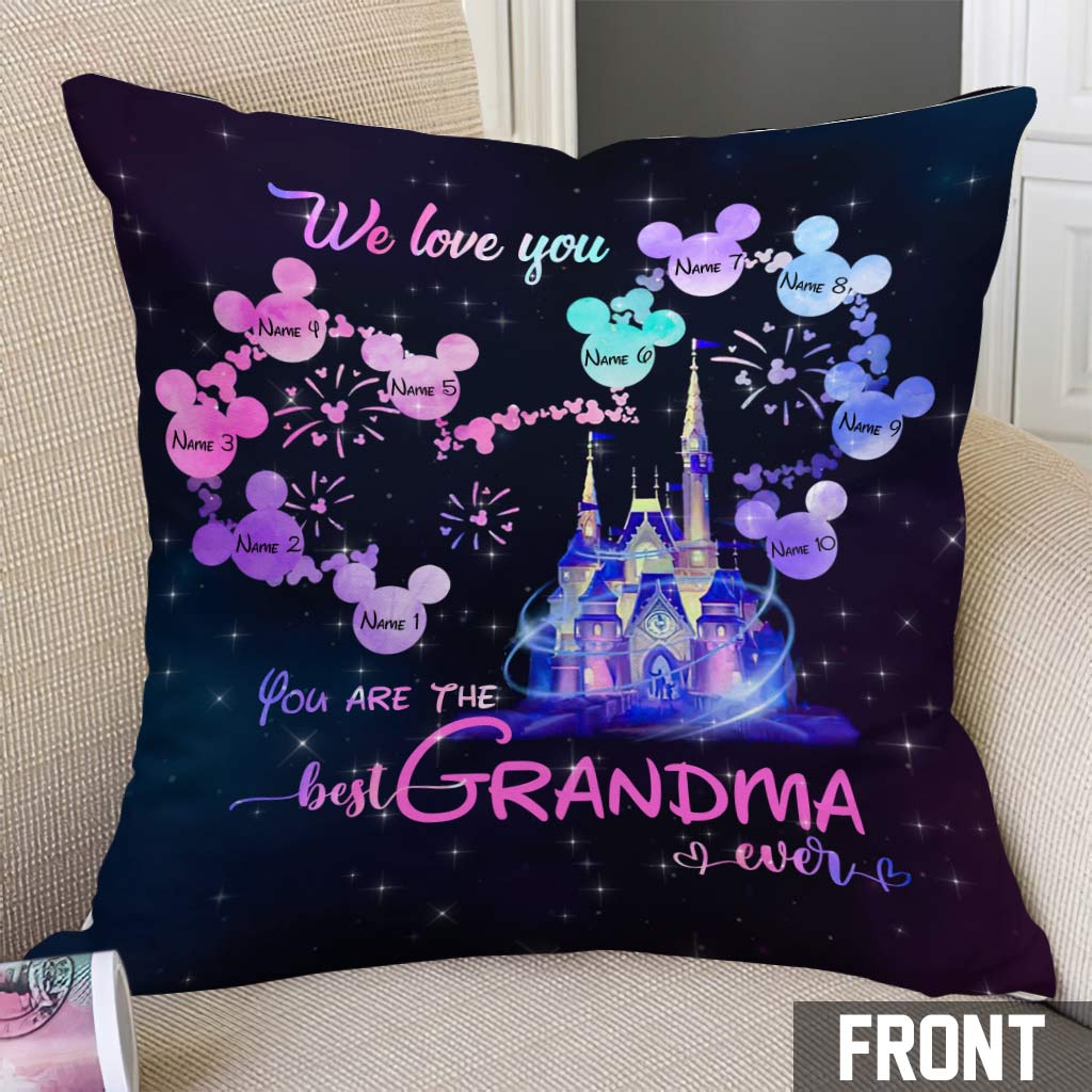 Best Grandma Ever - Personalized Mother's Day Mouse Throw Pillow