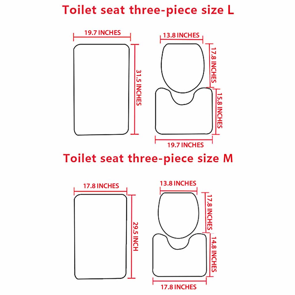 Red Star Witch Vibes - Witch 3 Pieces Bathroom Mats Set
