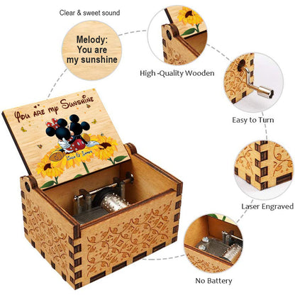 You're My Sunshine - Personalized Mouse Hand Crank Music Box