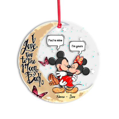I Love You To The Moon - Personalized Mouse Transparent Ornament