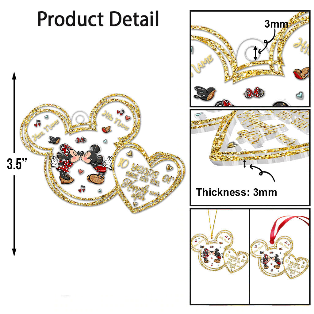Still Happily Ever After - Personalized Christmas Mouse Transparent Ornament