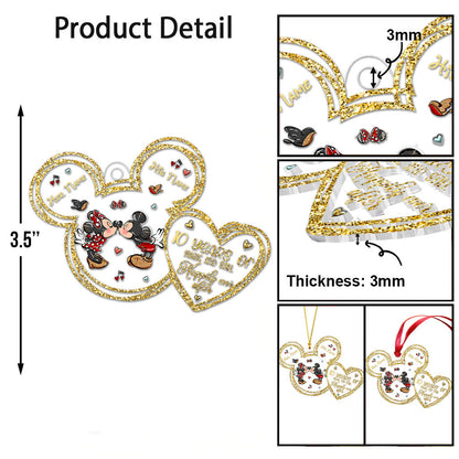 Still Happily Ever After - Personalized Christmas Mouse Transparent Ornament