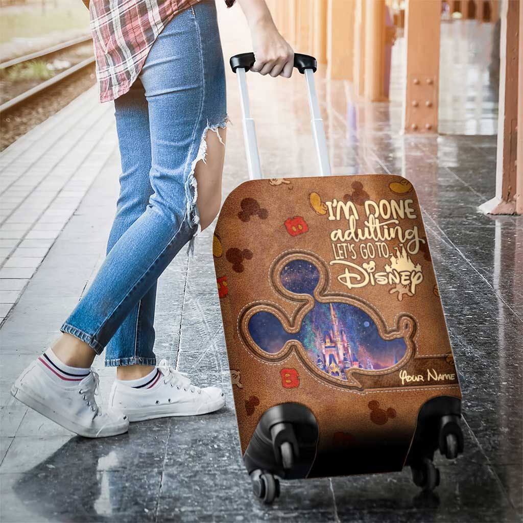 I'm Done Adulting - Personalized Mouse Luggage Cover
