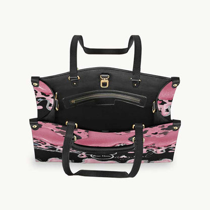 Pink Mouse Ears - Personalized Mouse Leather Handbag