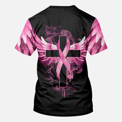 Breast Cancer True Cross Wings Breast Cancer Awareness All Over T-shirt and Hoodie