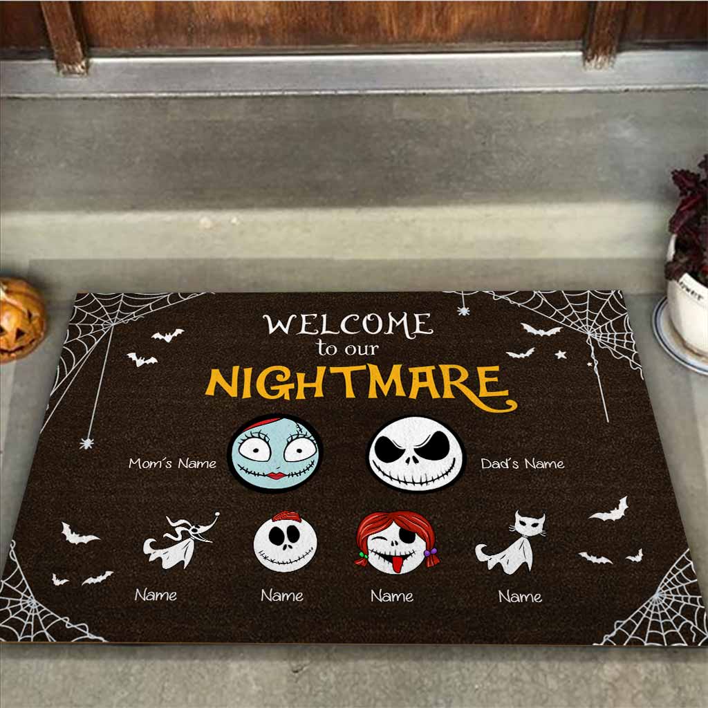 Welcome To Our Nightmare - Personalized Doormat 102021