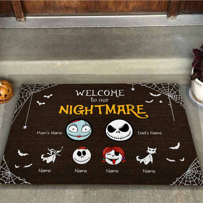 Welcome To Our Nightmare - Personalized Doormat 102021