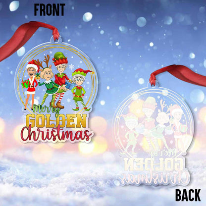 Have Yourself A Golden Christmas - Christmas Transparent Ornament