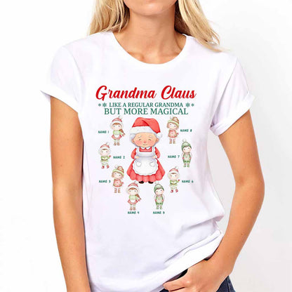 Grandma Claus - Personalized Christmas Grandma T-shirt and Hoodie
