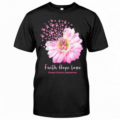 Faith Hope Love Breast Cancer Awareness T-shirt and Hoodie 092021