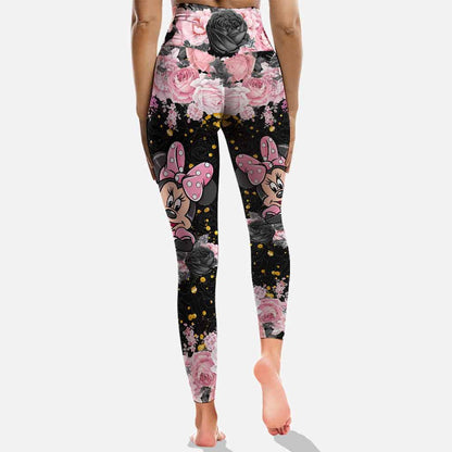 Black Pink Mouse Ears - Personalized Hoodie and Leggings