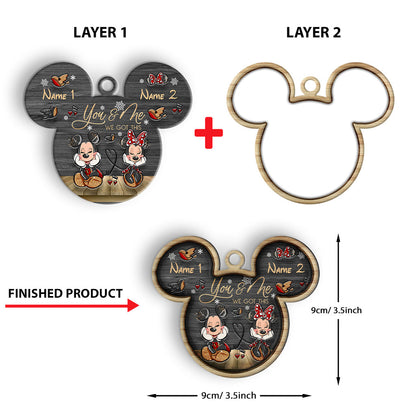 You And Me We Got This - Personalized Christmas Mouse Layered Wood Ornament