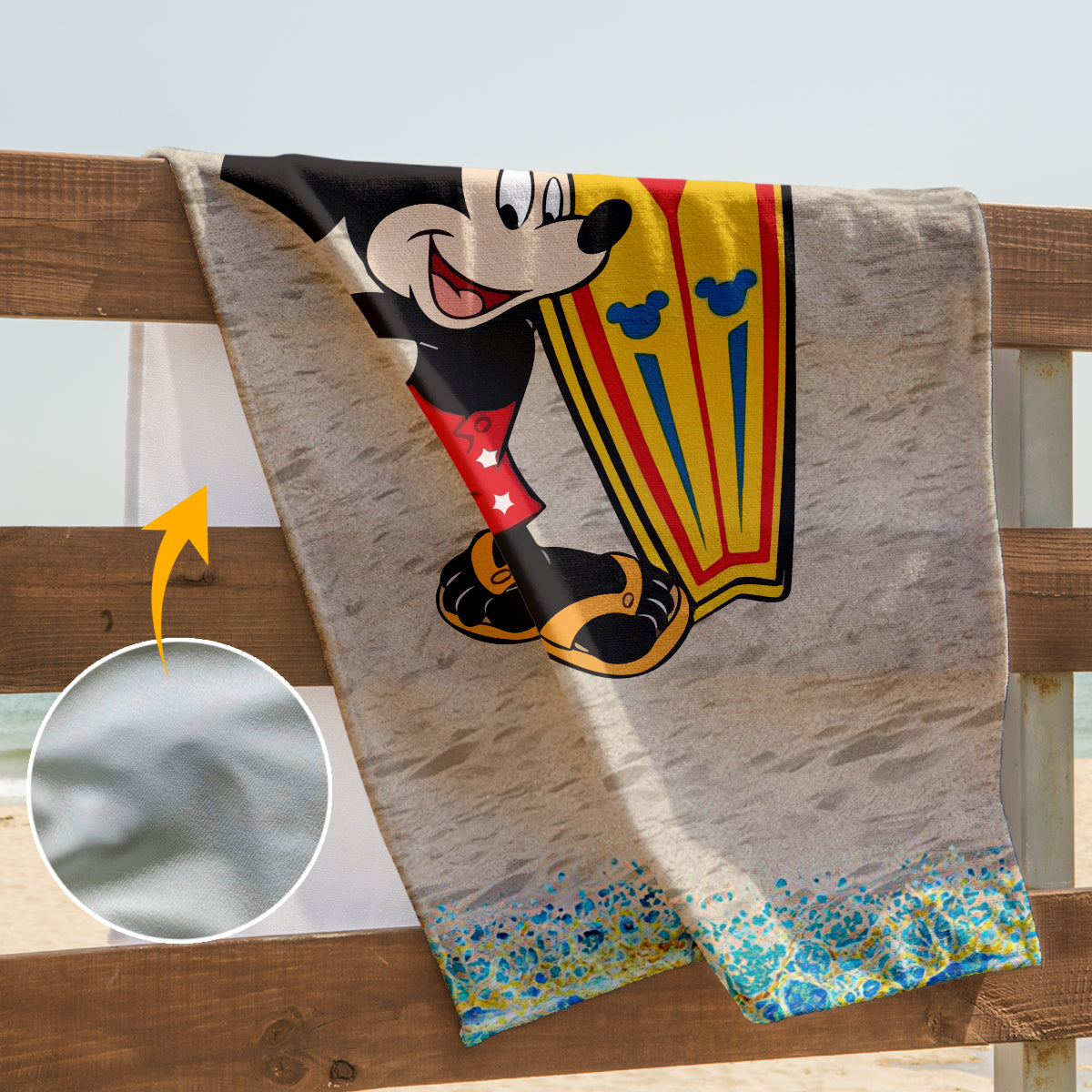 Summer Is Calling - Personalized Mouse Beach Towel
