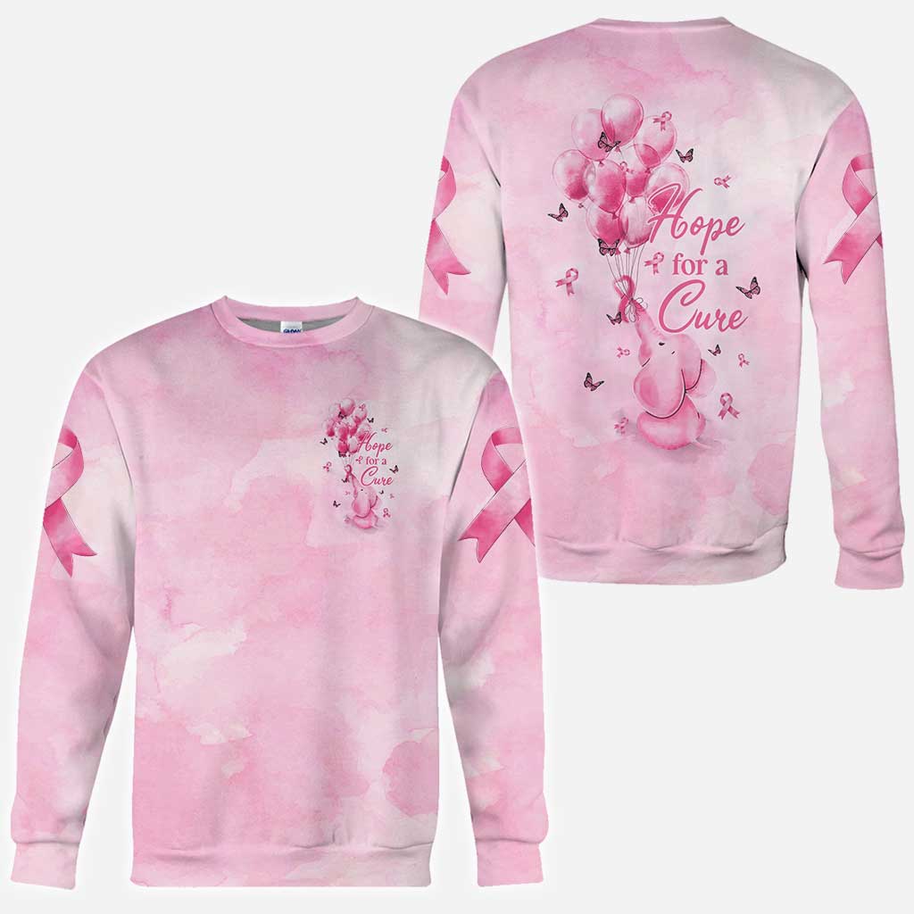 Hope For A Cure Elephant - Breast Cancer Awareness All Over T-shirt and Hoodie 0822