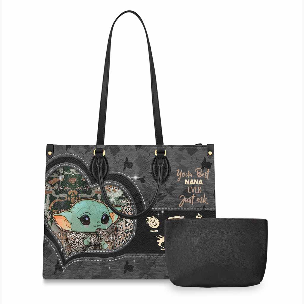 Best Nana Ever - Personalized Mother's Day Grandma Leather Handbag