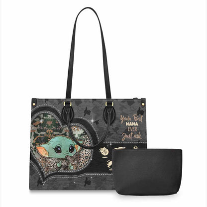 Best Nana Ever - Personalized Mother's Day Grandma Leather Handbag