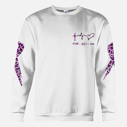 Breast Cancer Leopard Flag Breast Cancer Awareness All Over T-shirt and Hoodie