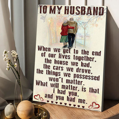 Meaningful Quote Poster From Wife To Husband - To My Husband Family Poster 0921