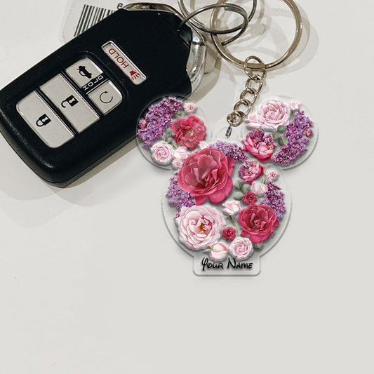Magical Springtime - Personalized Mouse Transparent Keychain