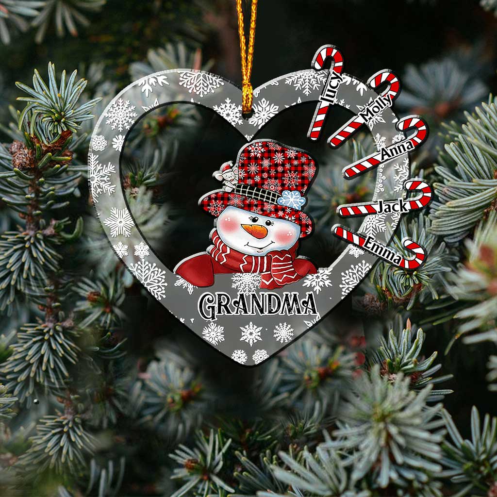 Best Grandma Ever - Personalized Christmas Grandma Transparent Ornament