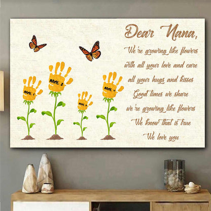 We Are Growing Like Flowers - Personalized Mother's Day Grandma Poster