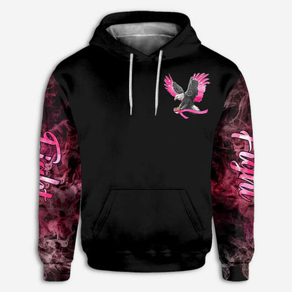 Eagle Strong Breast Cancer Smoke Breast Cancer Awareness All Over T-shirt and Hoodie