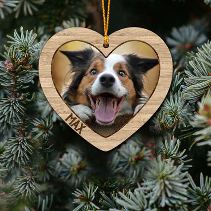 Merry Christmas - Personalized Christmas Dog Ornament (Printed On Both Sides)