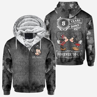 Forever To Go - Personalized Couple Mouse All Over T-shirt and Hoodie