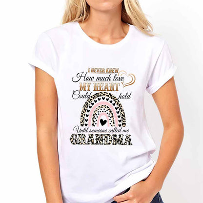 I Never Knew How Much Love My Heart - Personalized Mother's Day Grandma T-shirt and Hoodie