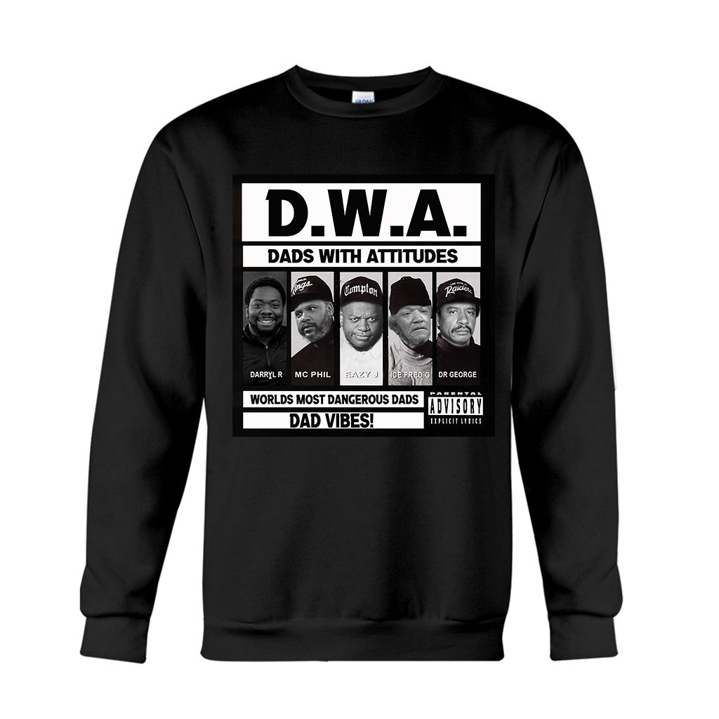 Dads With Attitude D.W.A - Personalized African American T-shirt And Hoodie