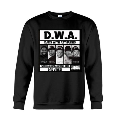 Dads With Attitude D.W.A - Personalized African American T-shirt And Hoodie
