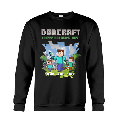 Dadcraft - Personalized Block World T-shirt And Hoodie