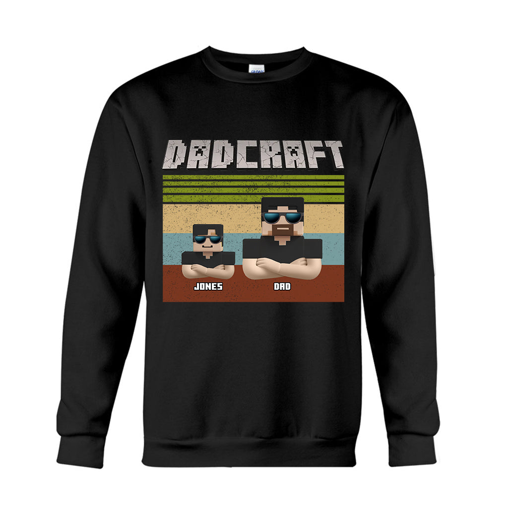 Dadcraft, Father's Day Gift For Game Dad - Personalized Block World T-shirt And Hoodie