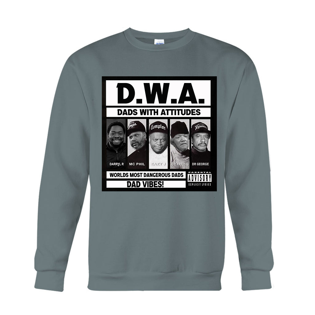 Dads With Attitude D.W.A - Personalized African American T-shirt And Hoodie