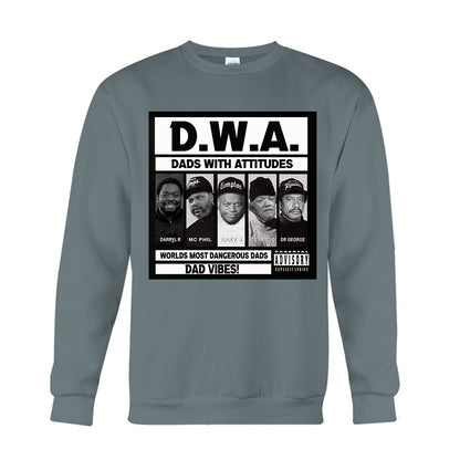 Dads With Attitude D.W.A - Personalized African American T-shirt And Hoodie