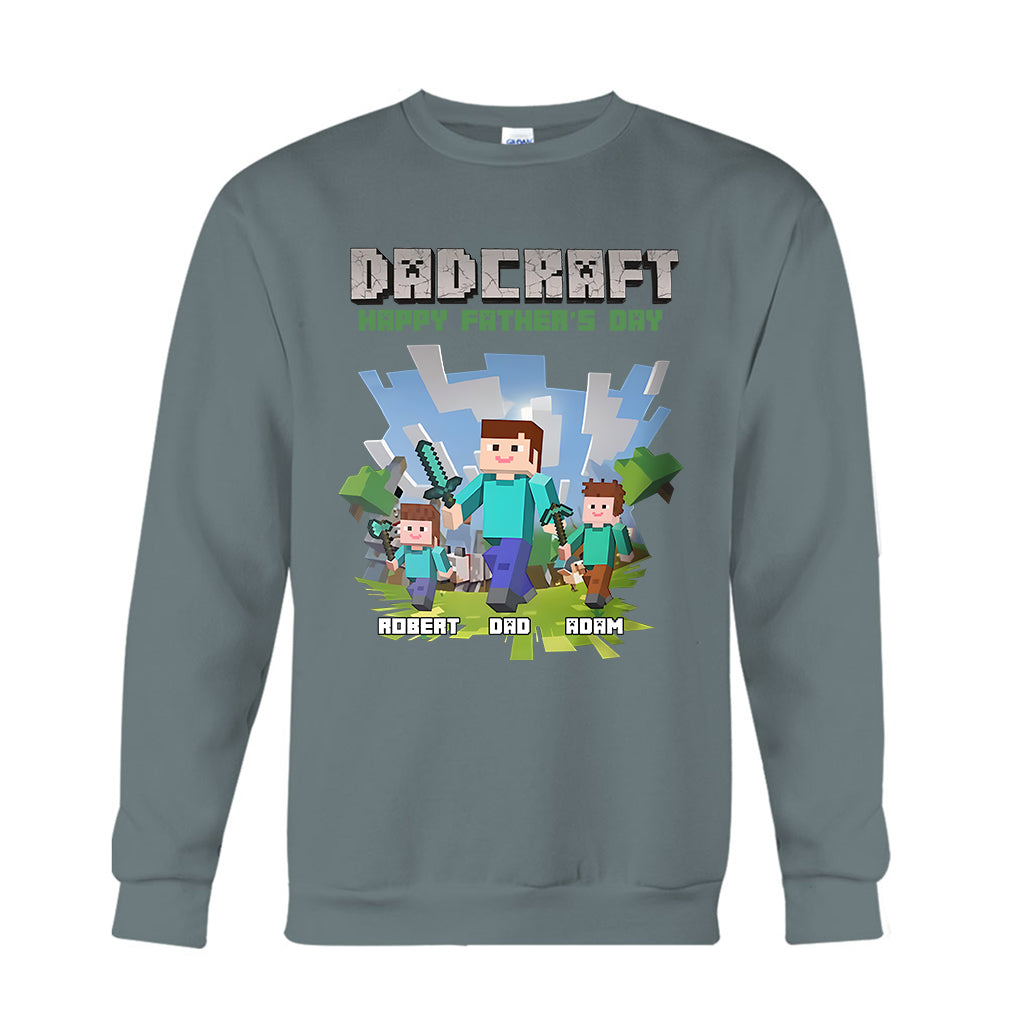 Dadcraft - Personalized Block World T-shirt And Hoodie
