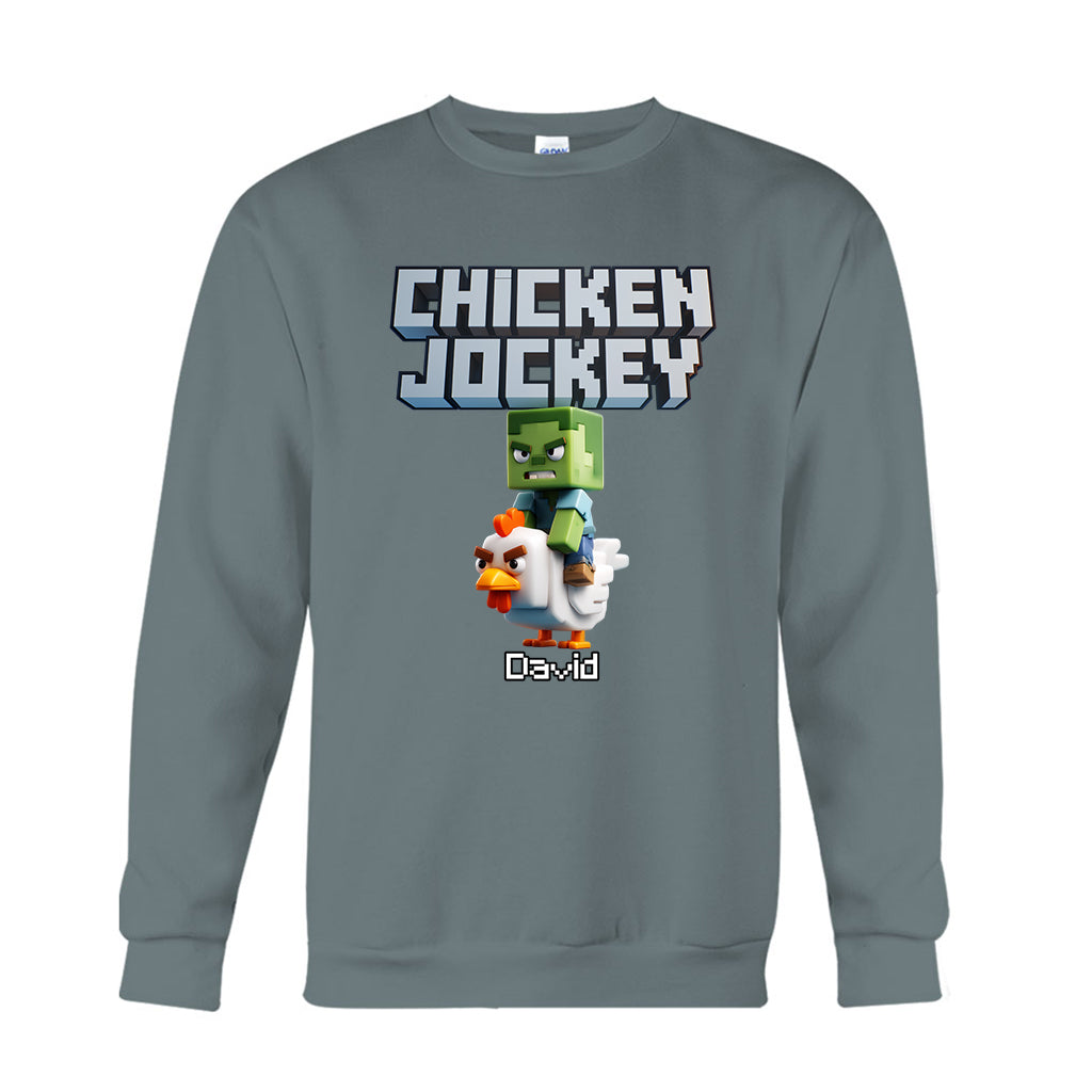 Chicken Jockey! - Personalized Block World T-shirt And Hoodie