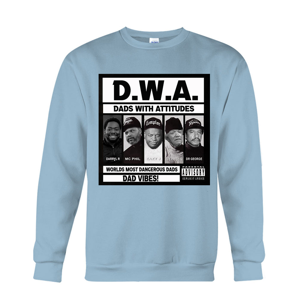 Dads With Attitude D.W.A - Personalized African American T-shirt And Hoodie
