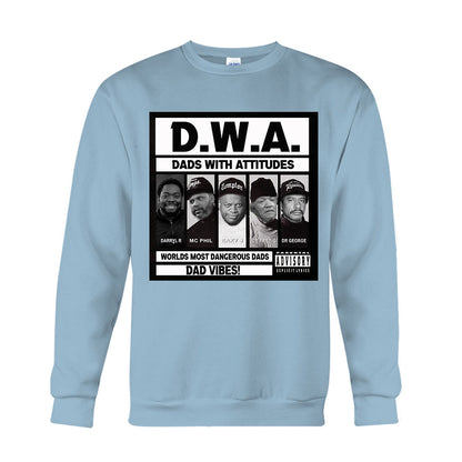 Dads With Attitude D.W.A - Personalized African American T-shirt And Hoodie